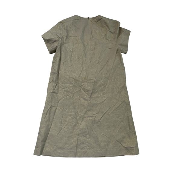 KARTA Shift Dress Gold Metallic Chunky Beads Short Medium Party Glam - Picture 4 of 5